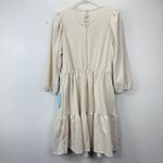 Draper James NWT Neutral Houndstooth 3/4 Sleeve Tiered Pockets Skater Dress XXL Photo 7