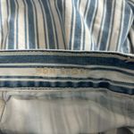 American Eagle Striped Mom Shorts Blue & White High Waist Cotton Casual Size 8 Photo 4