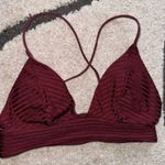H&M Burgundy Bikini Top Photo 1
