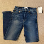 RE/DONE NWT  size 90’s high rise size 24 midnight blue. 27” inseam ankle crop Photo 0
