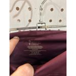 Members Mark Burgundy Work It Out Leggings Side Pockets Athletic Tights Size S Purple Photo 1