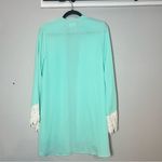 Show Me Your Mumu  Mint Green Cardigan Lace Trim Kimono Beach Coverup Size Small Photo 6