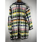 Aldomartins Womens Chunky Oversized Coat Sz XL Plaid Colorful Oversized Wool White Photo 7