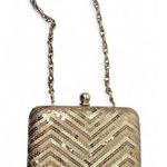 White House | Black Market WHBM  sequin gold Box Purse Clutch Evening Bag Photo 0