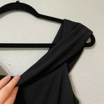 Hutch Anthropologie  Black Red Floral Cowl Neck Knee Length Dress Womens 6 Formal Photo 5