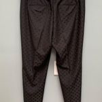 Ann Taylor  Mid Rise Ankle Black Dress Belted Pants Dotted 16 Photo 4