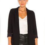All Saints Aleida Jersey Blazer Black Size 4 Open Front 3/4 Sleeves Photo 0