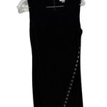 Calvin Klein  Black Silver Embellished Ring Sleeveless Dress Size 4 Whimsigoth Photo 0