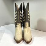 Frye Vintage ‎ Western Leather Metallic Cowgirl Boots Womens 6.5B Photo 1