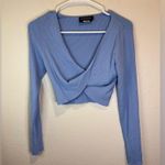 MINKPINK Women's Blue Ribbed Top Size M Photo 5