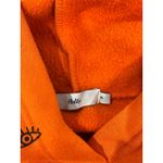 Adika Orange All Over Eye Print Hoodie Text Graphic Sweatshirt Size S Photo 3