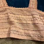 Aerie  Pink Crochet Crop Top small Photo 5