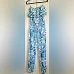 Lilly Pulitzer  Ailsie Keep On Trunkin Blue Print Sleeveless Jumpsuit Size Med‎ Photo 6