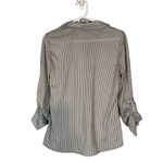 Eden & Olivia Black & White Striped Long Sleeves Button Up Shirt Women Sz S Photo 1