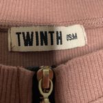 TWINTH 3/4 Zip Long Sleeve Midi Dress Brown Size M Photo 1