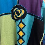 Fashion Bug Vintage  Size 2X Cotton Flax Blend Colorblock Geometric Blazer Jacket Photo 9