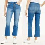 Loft  EUC Women's Kick Crop Jean High Rise Button Fly Size 28/6 Petite Photo 1