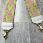 Salt Bag Strap avery chevron print womens Green Pink handwoven handbag colorful Photo 2