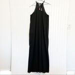 Regina Donde Black Cotton Maxi Dress Resortwear Travel Lagenlook Vacation Beachy Photo 6
