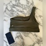 Fabletics NWT Low Impact Sport Bra One Shoulder Olive Green XS Photo 4