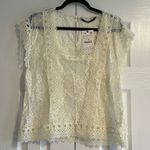 ZARA Women’s Ivory Square Neckline All Lace Top Photo 0