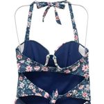 Janela Bay Riverwalk Floral Bra Top Tie Back One Piece Swimsuit Blue Pink Small Photo 3