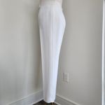 American Vintage Vintage 90s High Waist White Trousers Minimalist Straight Leg Dress Pants 8 Photo 2