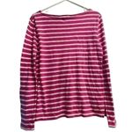 Ralph Lauren Sport Long Sleeve Crew Neck Blouse Pink White Size Medium Photo 4