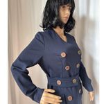 Vintage OOAK Navy coat dress double Photo 7