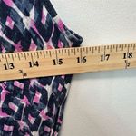 Nic+Zoe Women's M Geometric Print Twist Dress Multicolor Knee Length Sleeveless Photo 5