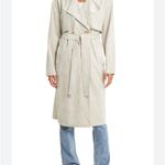 BLANK NYC BLANK-NYC  Faux Suede Trench Coat In Iced Chai. Size L. MSRP $168 Photo 3