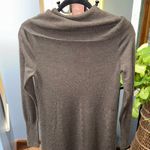 Artisan NY 100% Fine Merino Wool Dark Grey Cowl Neck Sweater Dress Size Small Photo 6