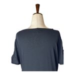 Michael Lauren  Shirt Women Small Black Cotton‎ Criss Cross Cut Out Sleeve Tee Photo 3