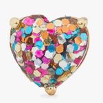 Kate Spade Multi Glitter My Love Goldtone Heart Earrings Photo 5