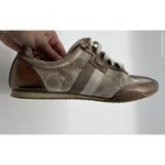 Coach  Brown Kinsley Q986‎ Metallic Signature Stripe Sneaker Women's - Size 6 Photo 5