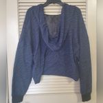 Victoria's Secret Women's Victoria Secret Blue and Black Tiger Striped Hoodie Photo 2