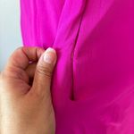 Theia Empire Waist Silk Bright Pink Formal Full Length Dress Photo 8