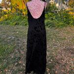 Vintage Eva Blue Black Burnout Velvet Maxi Dress Goth Whimsygoth Boho‎ Size 8 Photo 3
