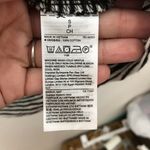 Gap  Short Sleeve Slub Cotton Black White Stripe Tie Shirt Womens Small Photo 9