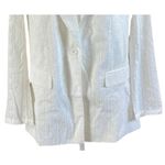 We Wore What White Eyelet Cotton Jacket Blazer Boxy Long Sleeve Lined S White Photo 3