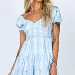 Princess Polly DANIELA MINI DRESS BLUE CHECK size 0 Photo 0