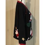 Heirloom Collectibles Peeking Santa’s Women's Ugly Christmas Sweater SZ L EUC Black Size L Photo 5