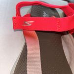 Skechers Goga Max Strappy Sandal Gray Pink Ombré Womens US Size 9 Beach Walking Photo 5