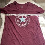Converse Maroon Logo  All Star Vneck Tee Photo 2