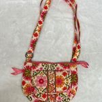 Vera Bradley Folkloric Lizzy Saddle Bag Crossbody Bag Travel Pink Yellow Retro Photo 0