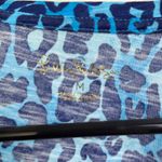 Lilly Pulitzer Etta V Neck Shirt Womens Medium Blue My Favorite Spot Leopard Photo 8