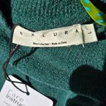 Exlura Blouson Sleeve Crewneck Teal Sweater L Photo 4