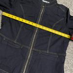 New Denim & Co. Black Denim Long Sleeve Zip Up Jean Jacket With Pockets M Size M Photo 8