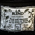 Vintage LA Blend Shirt Dress Floral Patchwork Long Sleeve Crewneck Black XL Photo 3