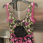 💕MARCHESA NOTTE💕 Sleeveless Embroidered Cocktail Dress ~ Black Floral Print 8 Photo 13